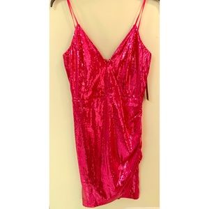 Never worn hot pink sequin dress